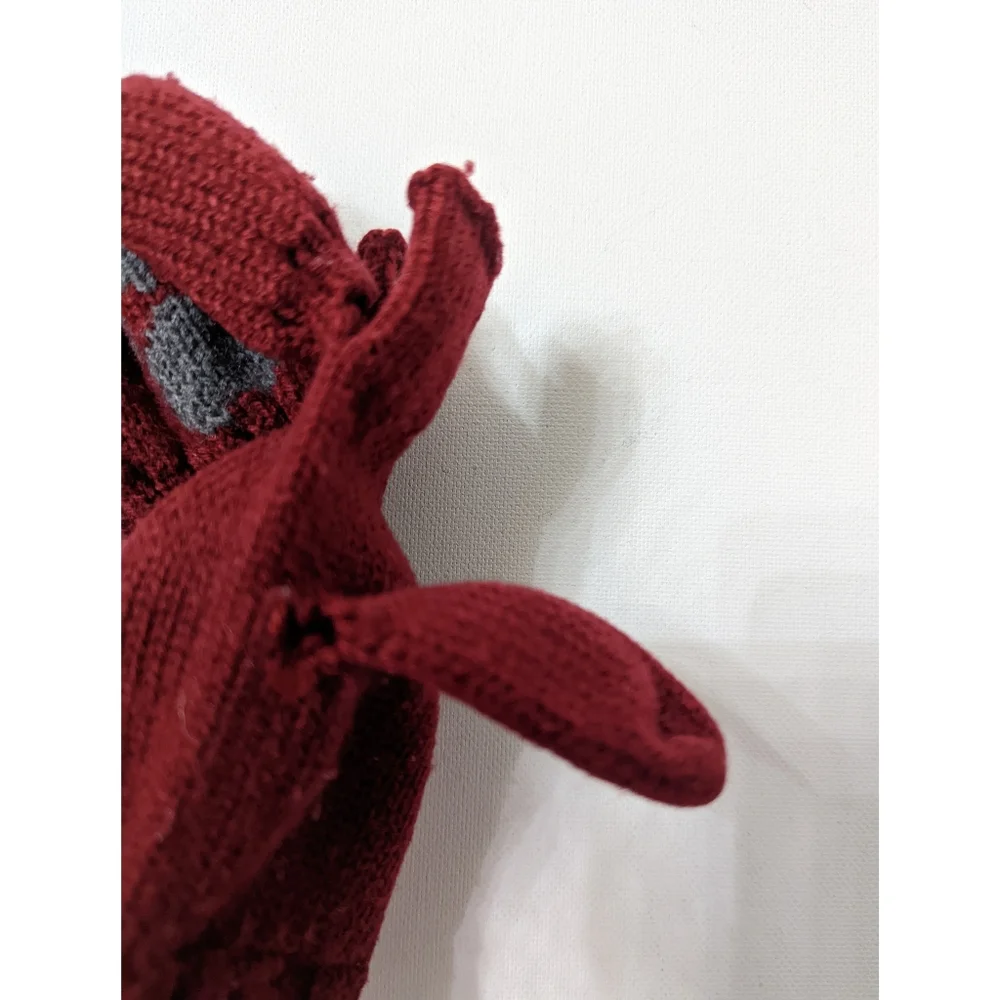 ZARA Knit convertible fingerless mittens Gloves with Bear Paw Print Size L